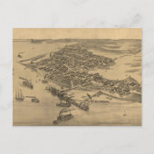 Pictorial Map of Cedar Key FL (1884) Briefkaart (Voorkant)