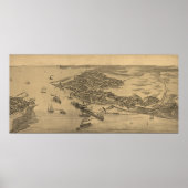  Pictorial Map of Cedar Key FL (1884) Poster (Voorkant)