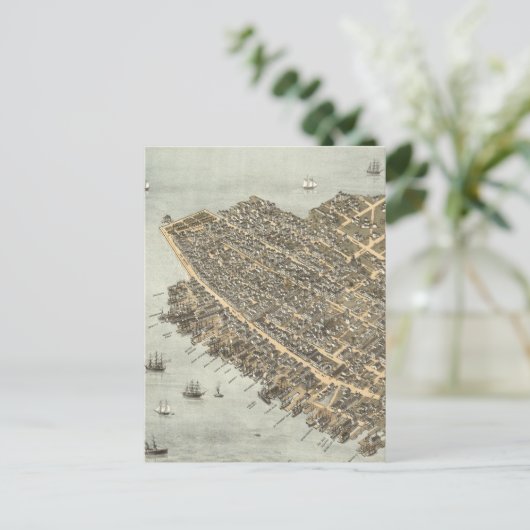  Pictorial Map of Charleston (1872) Briefkaart (Staand voorkant)