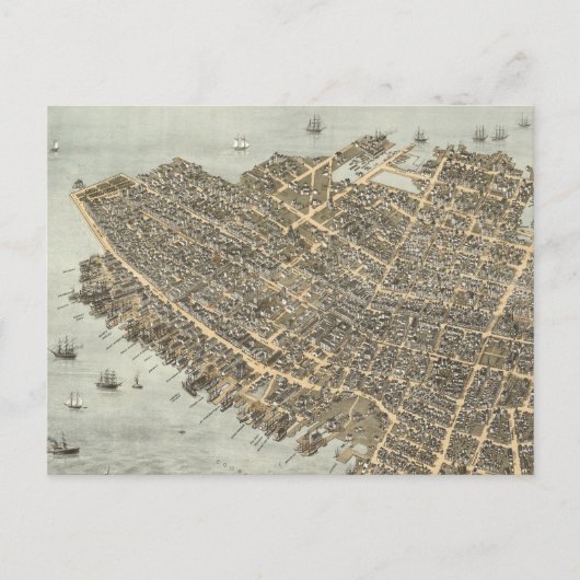  Pictorial Map of Charleston (1872) Briefkaart (Voorkant)