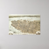 Pictorial Map of Charleston (1872) Canvas Afdruk (Voorkant)