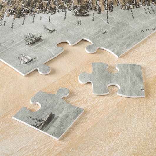  Pictorial Map of Charleston (1872) Legpuzzel (Zijkant)