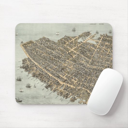  Pictorial Map of Charleston (1872) Muismat (Met muis)