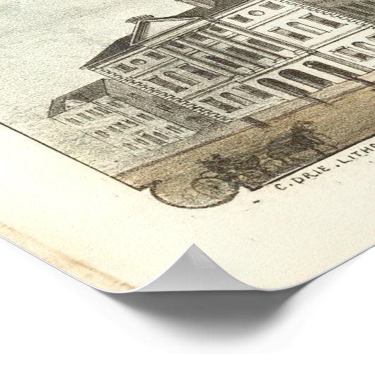  Pictorial Map of Charleston (1872) Poster (Hoek)