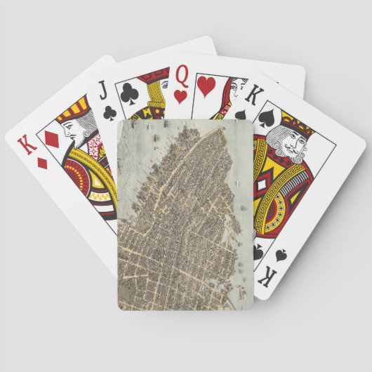  Pictorial Map of Charleston (1872) Speelkaarten (Achterkant)