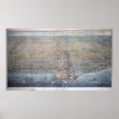 Pictorial Map of Chicago (1857) Poster (Voorkant)