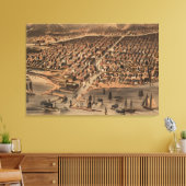 Pictorial Map of Chicago (1871)(2) Canvas Afdruk (Insitu (Woonkamer))