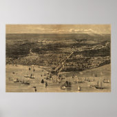  Pictorial Map of Chicago (1871) Poster (Voorkant)
