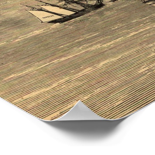  Pictorial Map of Chicago (1871) Poster (Hoek)