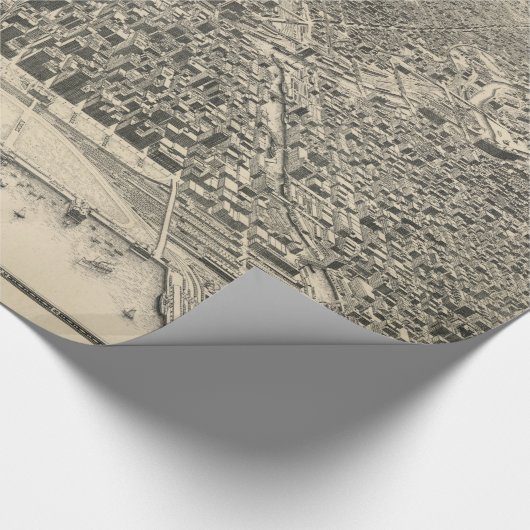  Pictorial Map of Chicago (1916) Cadeaupapier (Hoek)