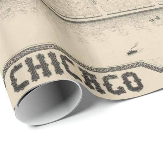  Pictorial Map of Chicago (1916) Cadeaupapier (Rol Hoek)