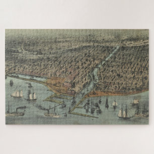 Pictorial Map of Chicago IL (1907) Legpuzzel