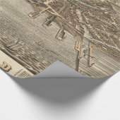  Pictorial Map of Cleveland (1877) Cadeaupapier (Hoek)