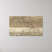 Pictorial Map of Cleveland (1877) Canvas Afdruk (Voorkant)