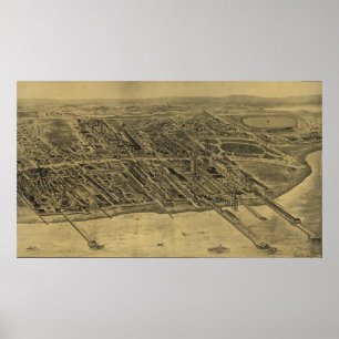 Pictorial Map of Coney Island (1906) Poster