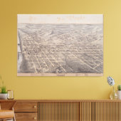  Pictorial Map of Dallas Texas (1872) Canvas Afdruk (Insitu (Woonkamer))
