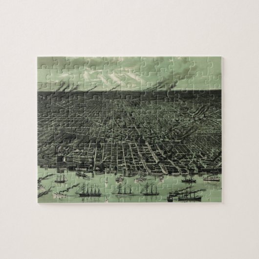  Pictorial Map of Detroit Michigan (1889) Legpuzzel (Horizontaal)