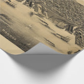 Pictorial Map of Duluth Minnesota (1887) Cadeaupapier (Hoek)