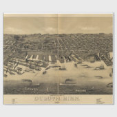 Pictorial Map of Duluth Minnesota (1887) Cadeaupapier (Vlak)