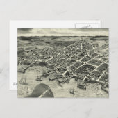  Pictorial Map of Edgartown MA (1886) Briefkaart (Voorkant / Achterkant)