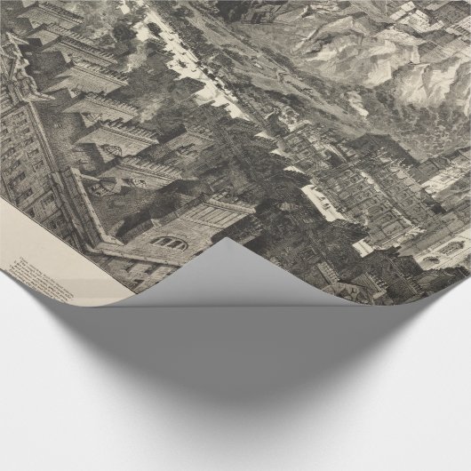  Pictorial Map of Edinburgh Scotland (1886) Cadeaupapier (Hoek)