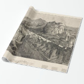  Pictorial Map of Edinburgh Scotland (1886) Cadeaupapier (Uitgerold)