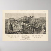  Pictorial Map of Edinburgh Scotland (1886) Poster (Voorkant)