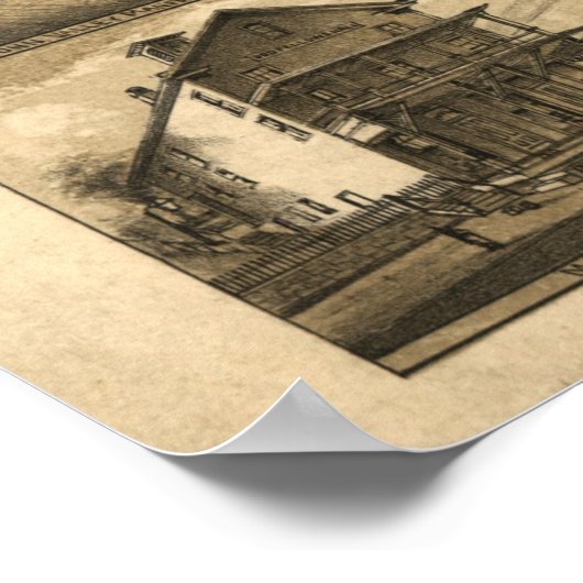  Pictorial Map of Essex Connecticut (1881) Poster (Hoek)