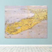  Pictorial Map of Florida (1861) Canvas Afdruk (Insitu (Houten vloer))