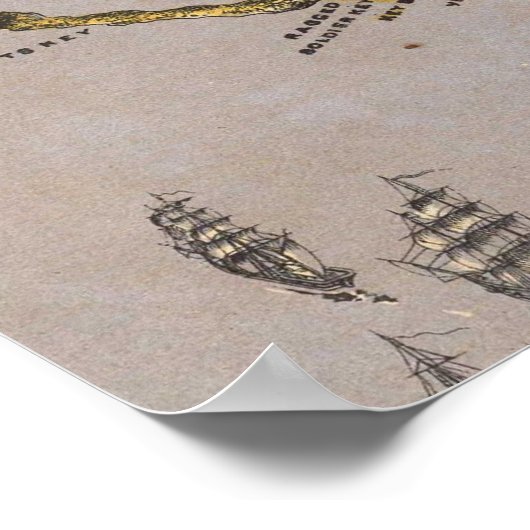  Pictorial Map of Florida (1861) Poster (Hoek)