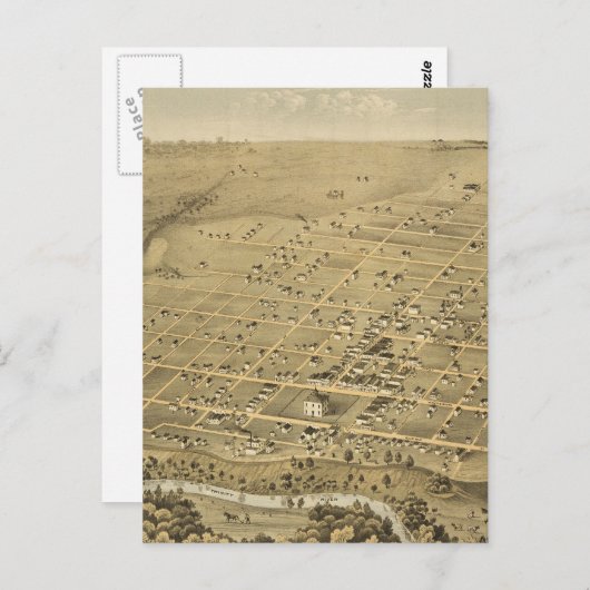  Pictorial Map of Fort Worth Texas (1876) Briefkaart (Voorkant / Achterkant)