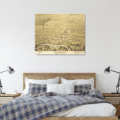  Pictorial Map of Fort Worth Texas (1876) Canvas Afdruk (Insitu (Slaapkamer))