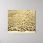  Pictorial Map of Fort Worth Texas (1876) Canvas Afdruk (Voorkant)