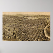  Pictorial Map of Fort Worth TX (1891) Poster (Voorkant)