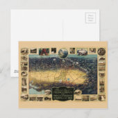 Pictorial map of Fresno County, California (1923) Briefkaart (Voorkant / Achterkant)