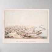  Pictorial Map of Galveston TX (1855) Poster (Voorkant)