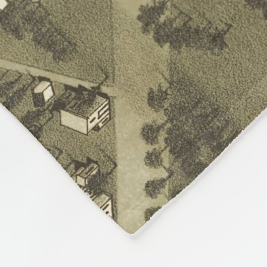  Pictorial Map of Gettysburg PA (1888) Fleece Deken (Hoek)