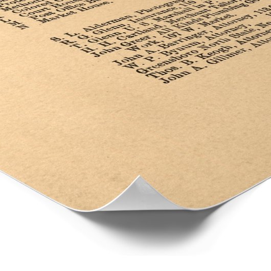  Pictorial Map of Greensboro NC (1891) Poster (Hoek)