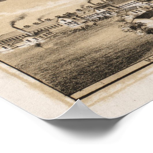  Pictorial Map of Guilford CT (1881) Poster (Hoek)