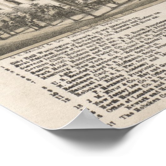  Pictorial Map of Hoboken NJ (1881) Poster (Hoek)