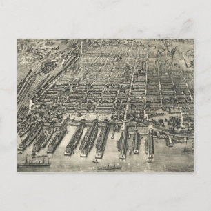  Pictorial Map of Hoboken NJ (1904) Briefkaart