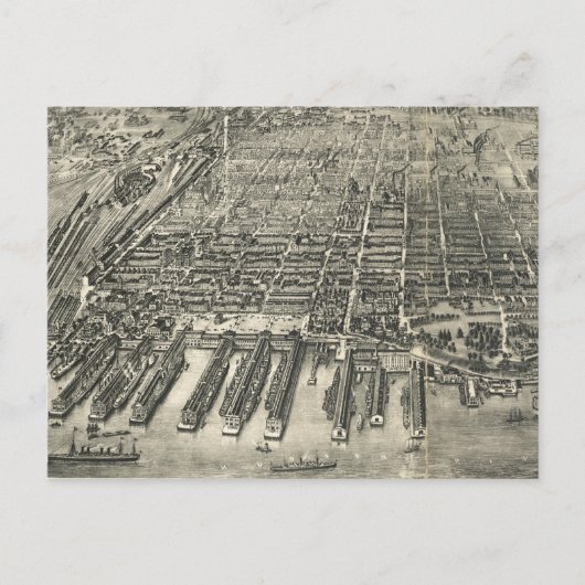  Pictorial Map of Hoboken NJ (1904) Briefkaart (Voorkant)