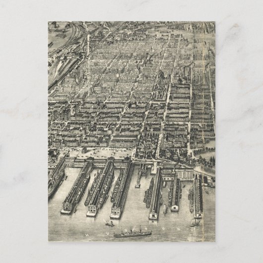 Pictorial Map of Hoboken NJ (1904) Briefkaart (Voorkant)
