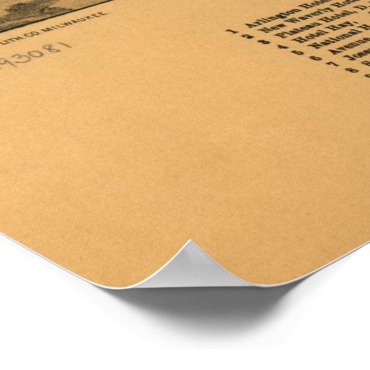 Pictorial Map of Hot Springs AR (1888) Poster (Hoek)