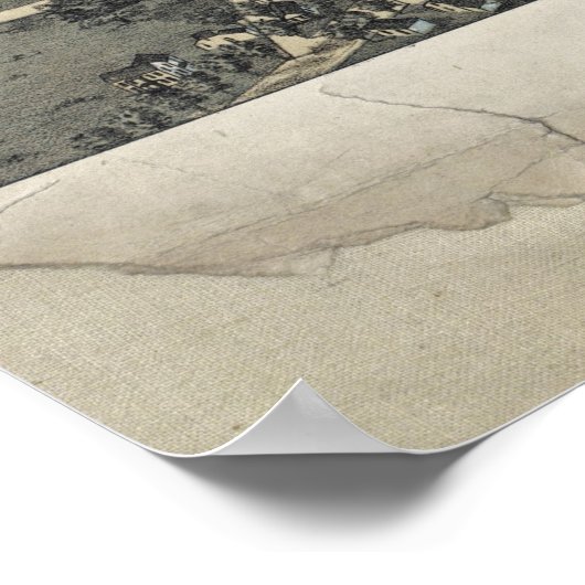  Pictorial Map of Houston Texas (1873) Poster (Hoek)