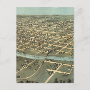  Pictorial Map of Iowa City (1868) Briefkaart