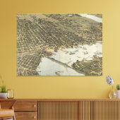 Pictorial Map of Jacksonville FL (1893) Canvas Afdruk (Insitu (Woonkamer))
