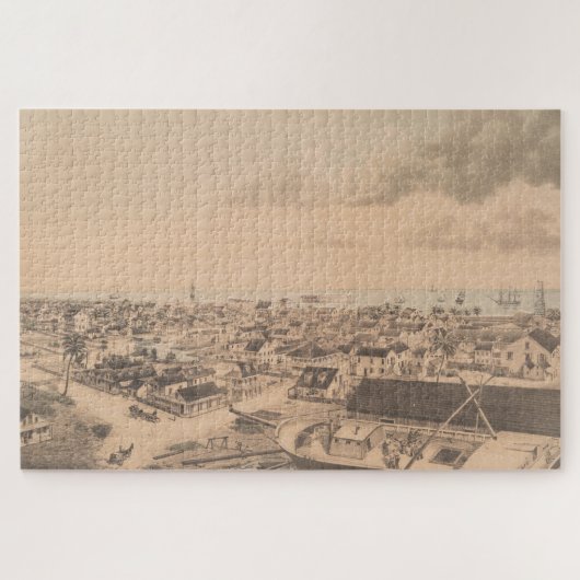 Pictorial Map of Key West FL (1855) Legpuzzel (Horizontaal)