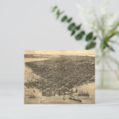  Pictorial Map of Key West FL (1884) Briefkaart (Staand voorkant)