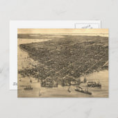  Pictorial Map of Key West FL (1884) Briefkaart (Voorkant / Achterkant)